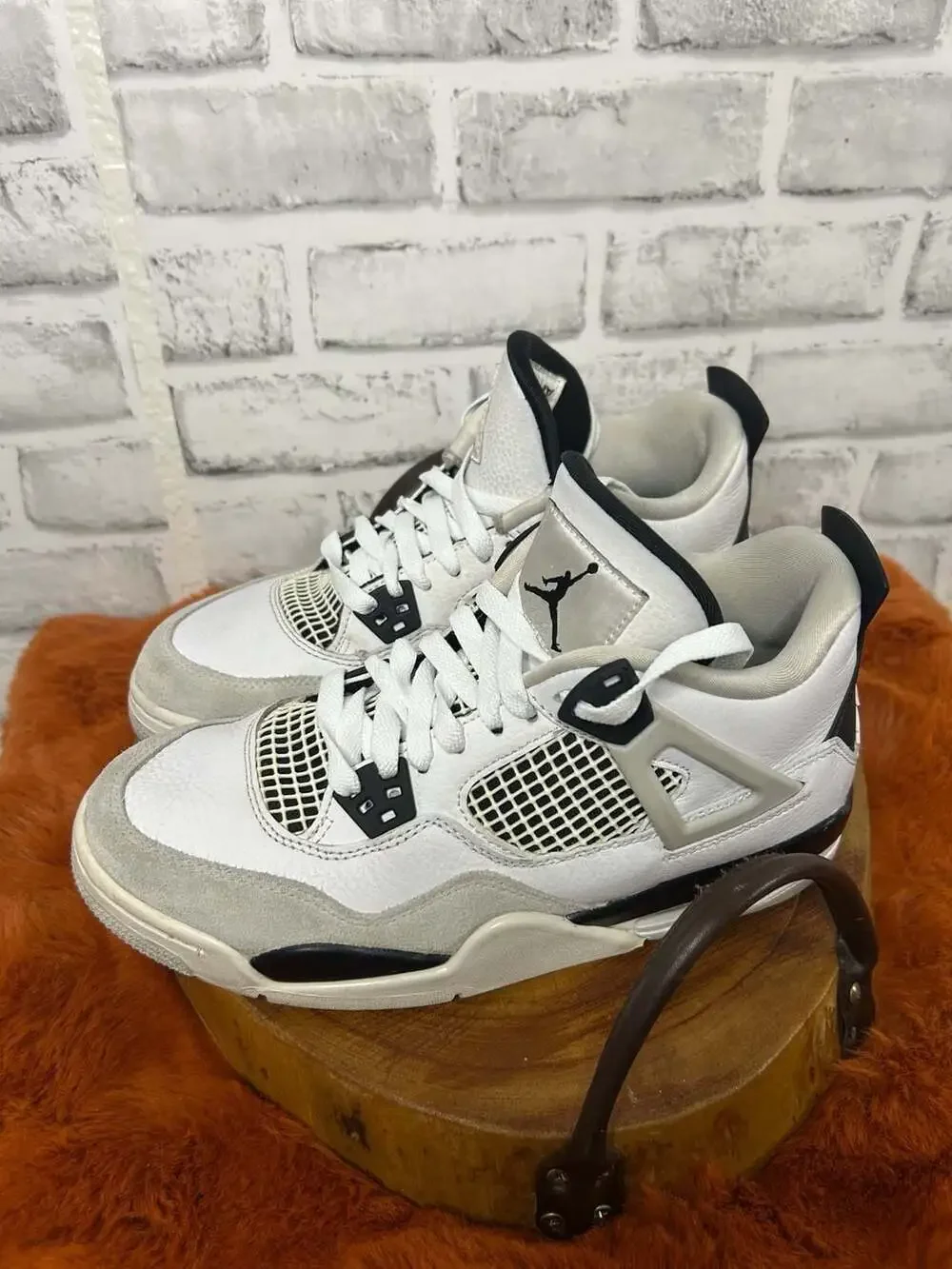 Air Jordan 4 Retro 'Military Black' Grade School Sneakers